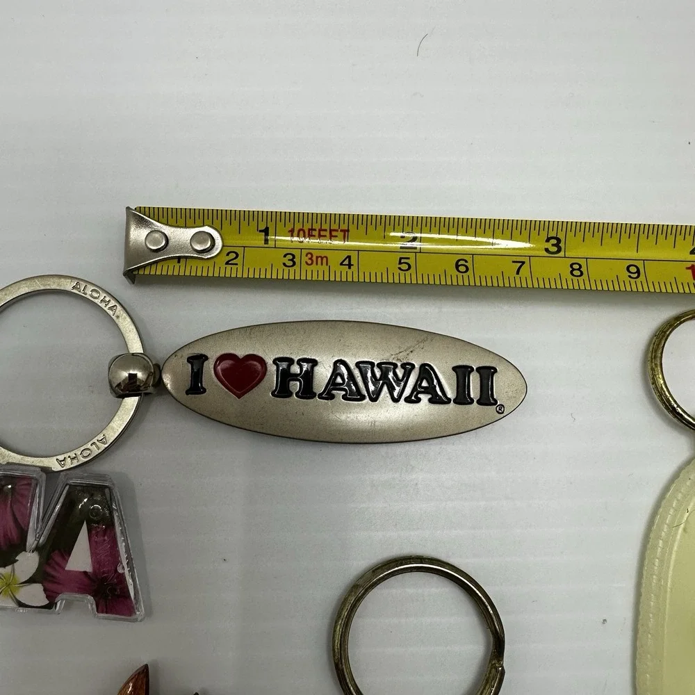 Hawaiian Islands lot 9 Keychain Purse Charm Surfboard Turtle Aloha Maui Marathon